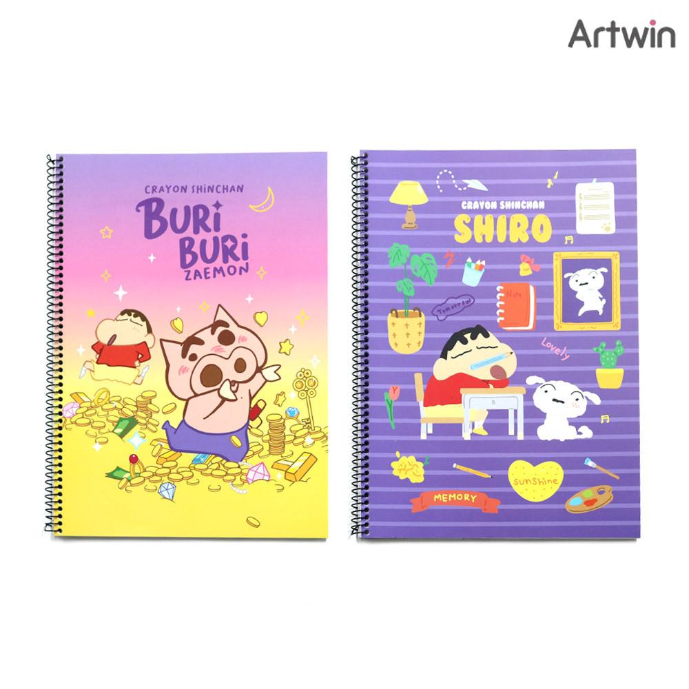 2000 짱구는 못말려 원링 노트(중고등) 학용품 문구 캐릭터 공부 필기 강의 공책 유선 학생 학교 애니 팬시