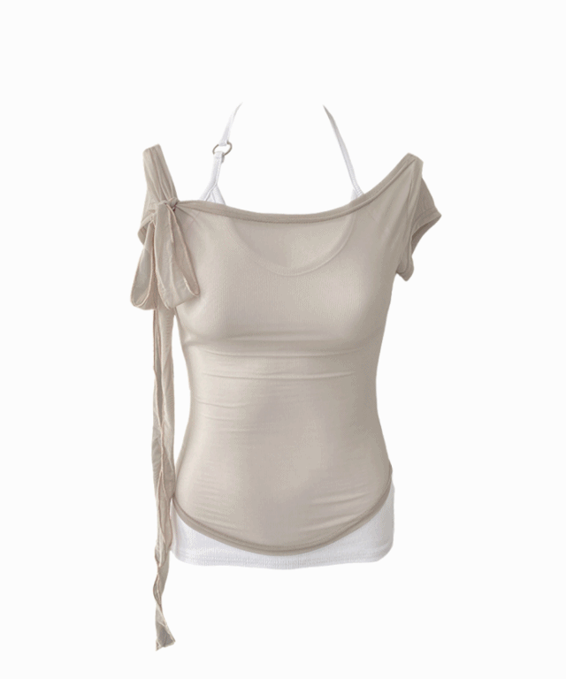 Ring halterneck sleeveless (4colors)