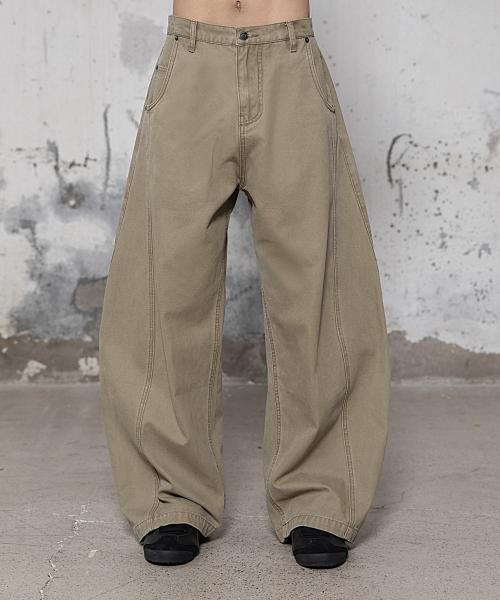 루보 트위스트 팬츠 [토프 베이지]