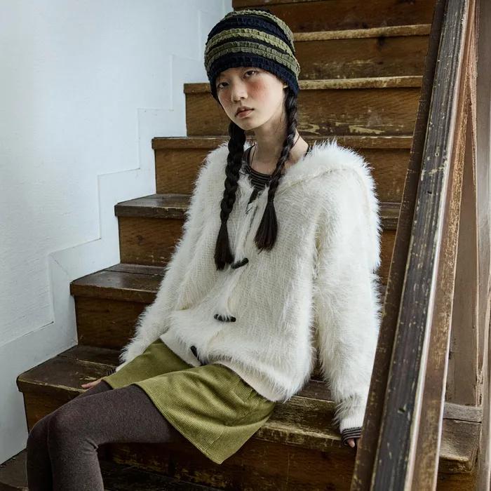 Hairy Sailor Cardigan_Ivory