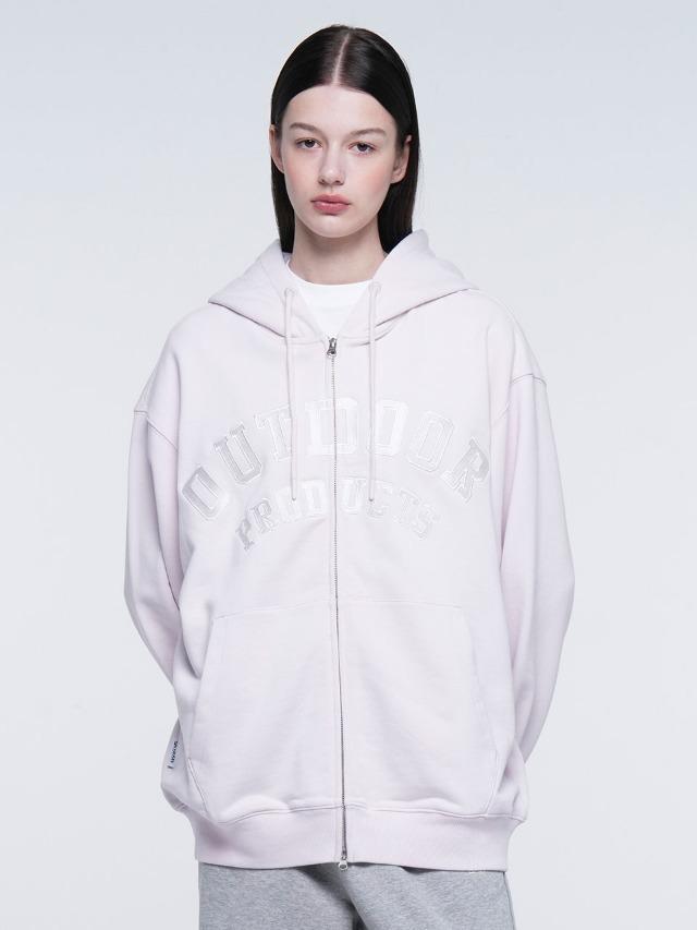 LOGO ZIP-UP HOODIE (PINK)