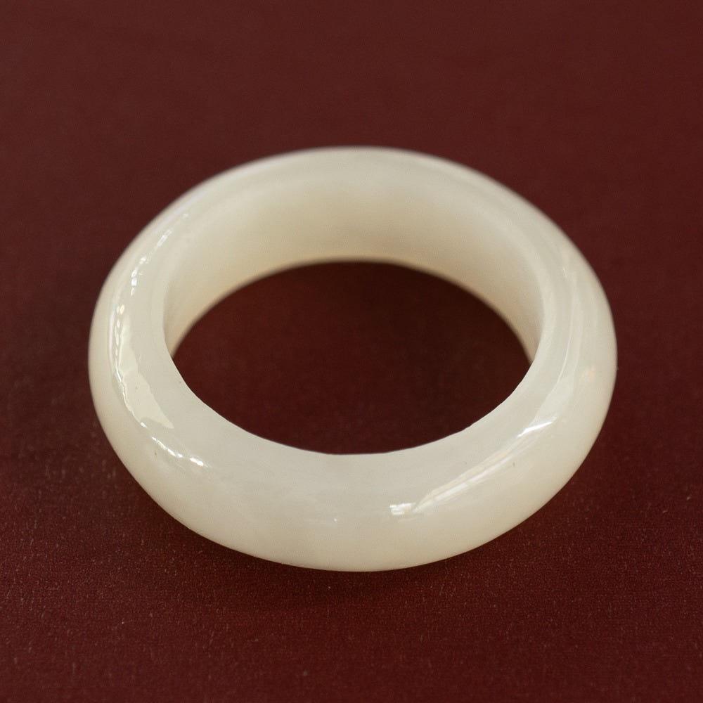 춘천옥 옥반지 레귤러 우유빛 백옥 KJ02