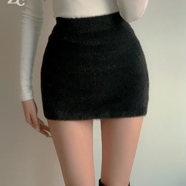 [들뜸없음] 앙고라 쫀쫀 찰싹 H라인 스커트