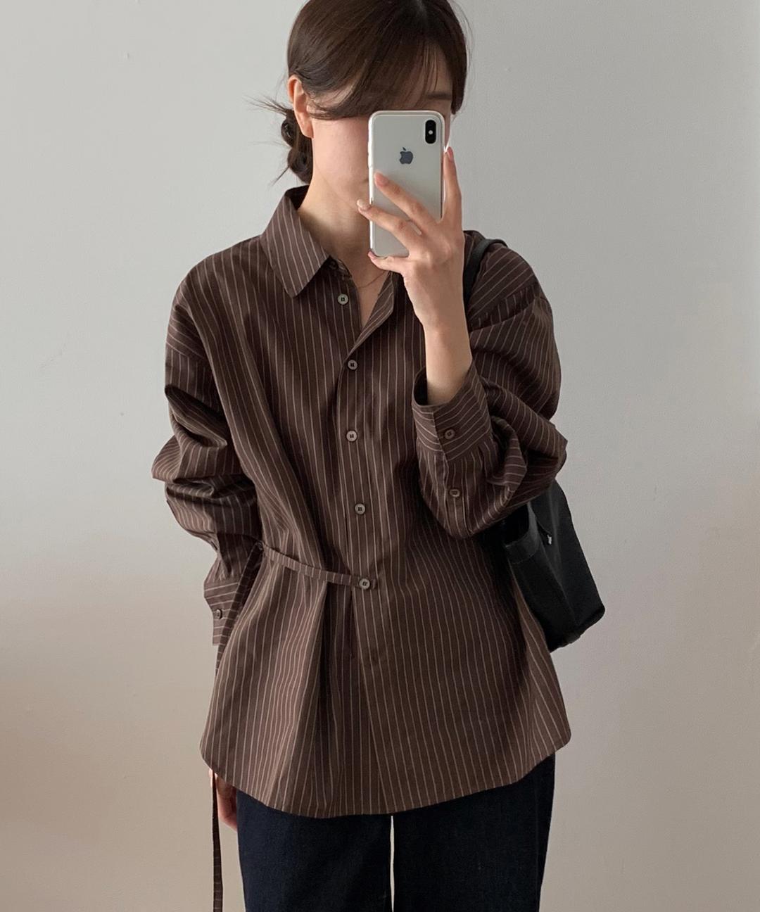 아티드 [알로하 PICK] 오버핏 스트랩 셔츠_4COLORS