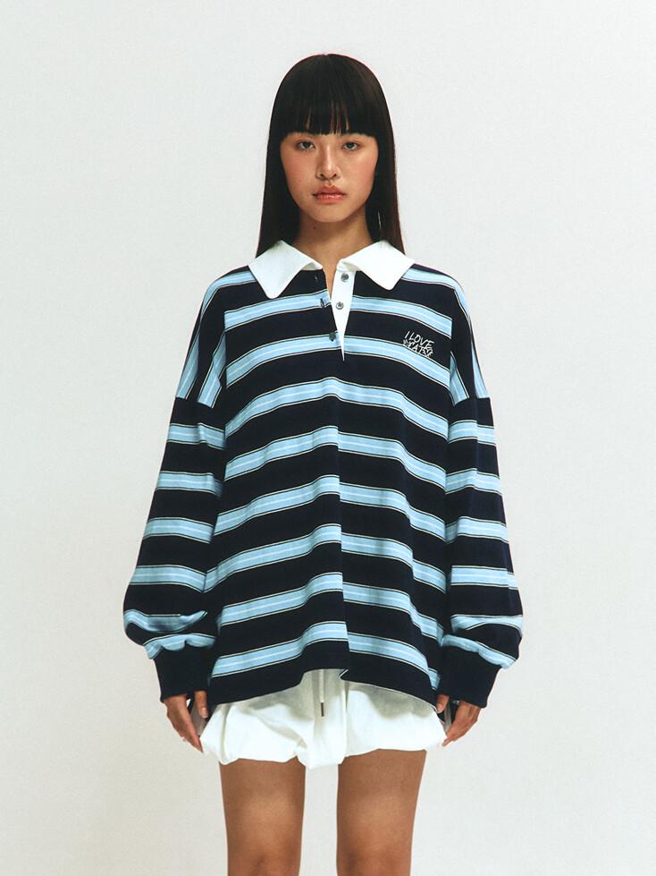 LOVE CAT RUGBY T (NAVY)