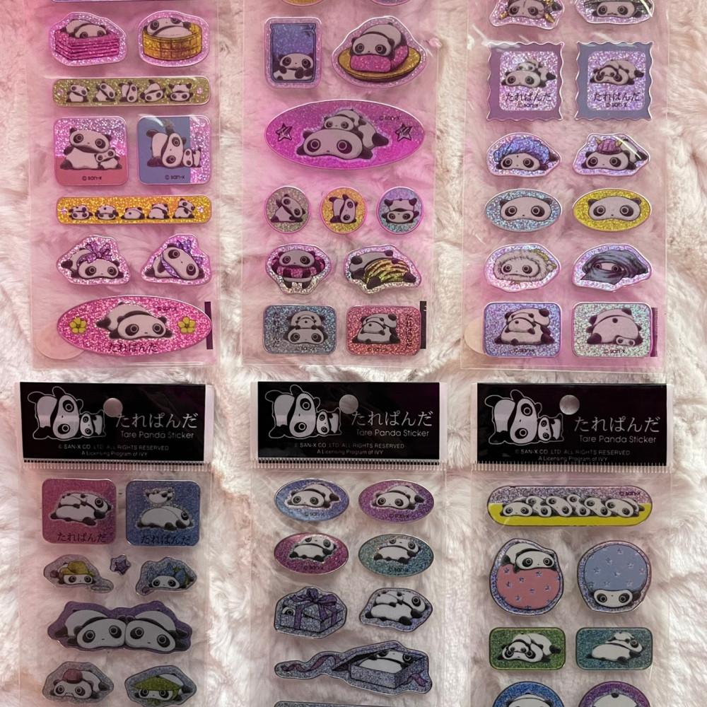 [고전문구] 타래팬더 홀로그램 고전스티커 6종