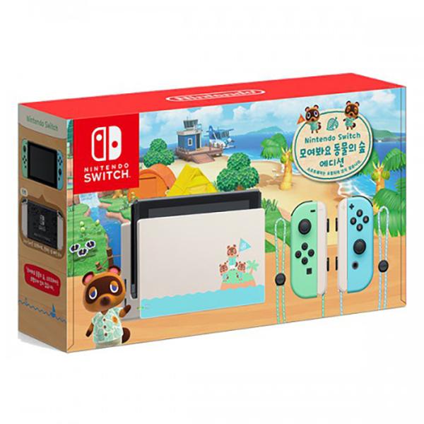 닌텐도 스위치 본체 (동물의 숲 에디션, 네온블루-레드, 그레이)