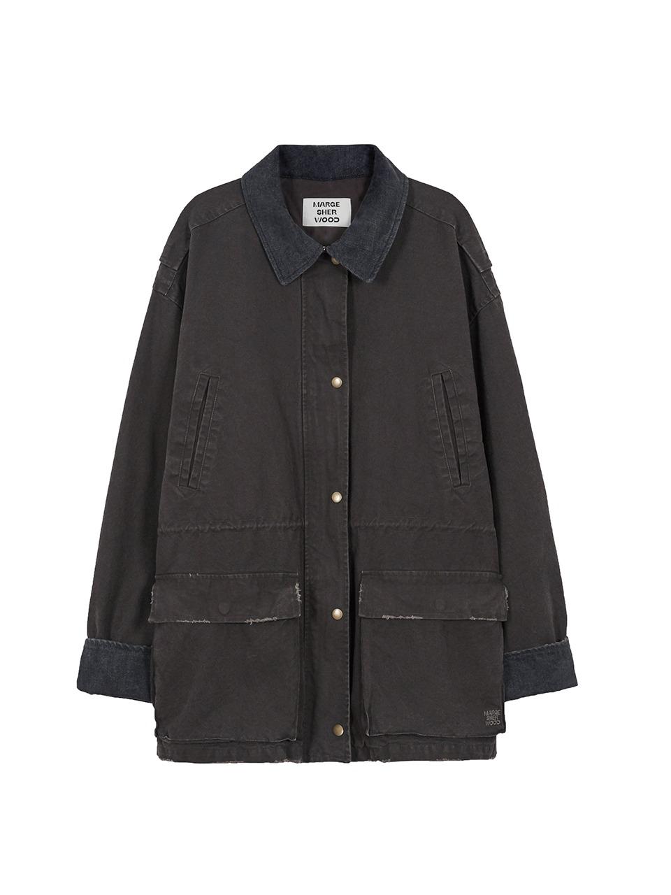 VINTAGE WASHED WORK JACKET_brown