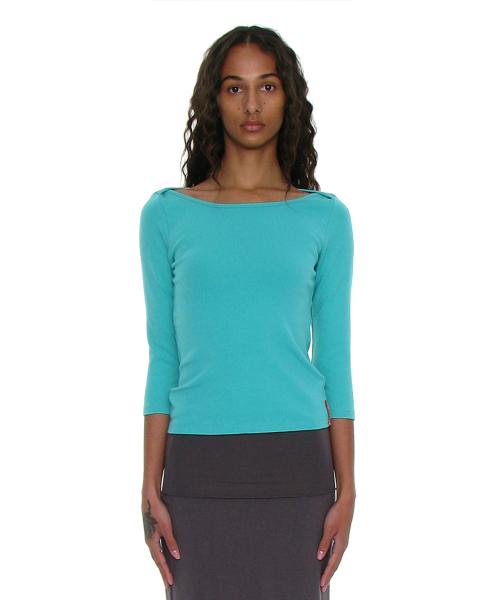 PWC 쓰리-쿼터 슬리브 티_에메랄드