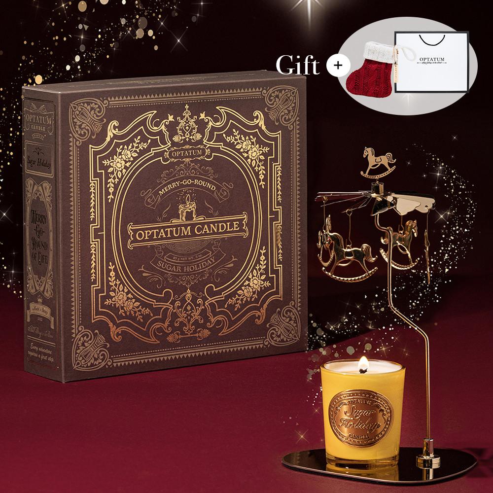 [산타사쉐+산타성냥 증정/선물포장] 옵타움 슈가 홀리데이 캔들 & 모빌 선물세트