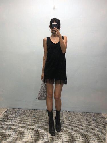 Black dot lace onepiece