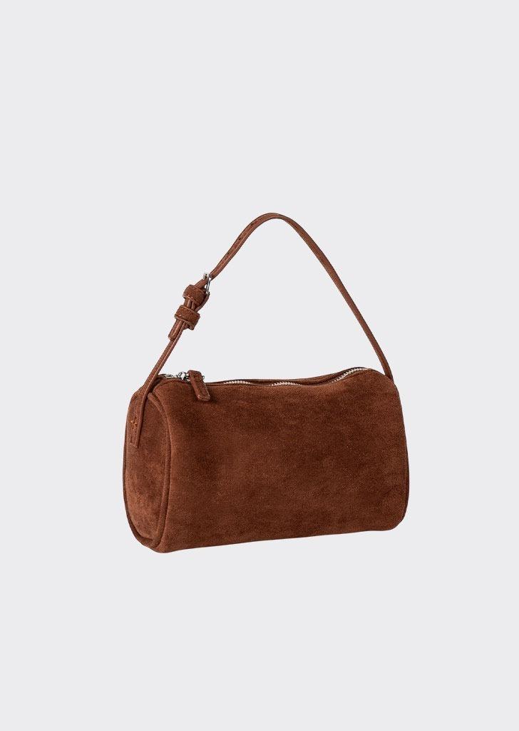 LAKE SUEDE TOTE CROSS BAG - BROWN