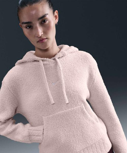 스포츠웨어 피닉스 코지 부클레 루즈 니트 후디 W - 실트 레드 / HV2769-667