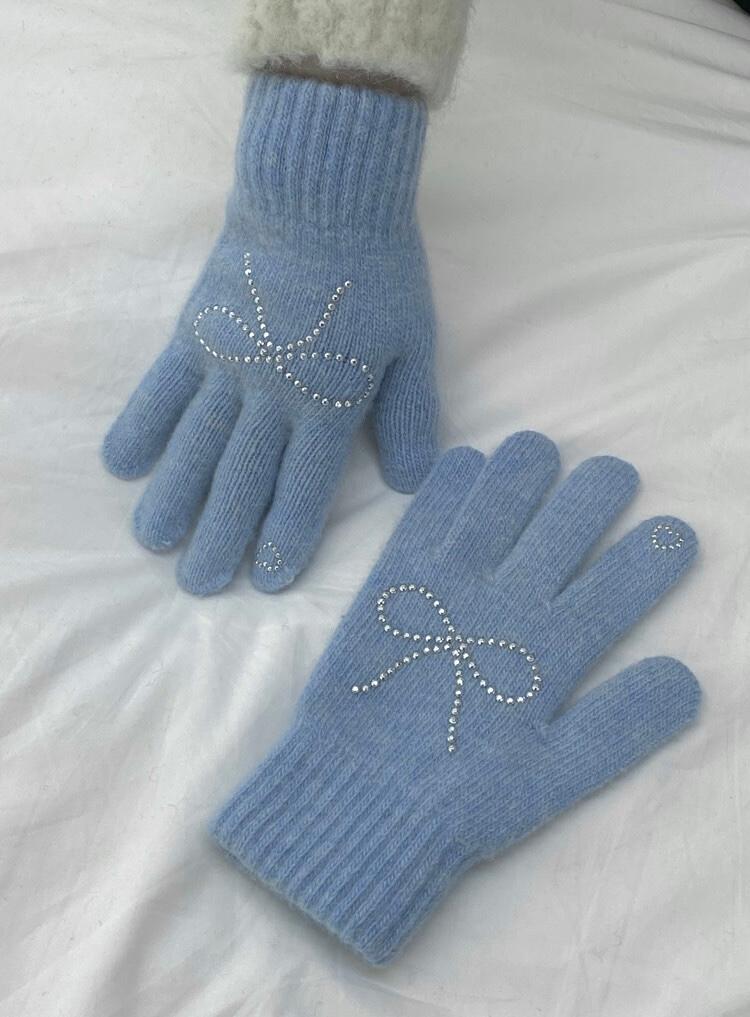 5차) ribbon heart gloves (baby blue)