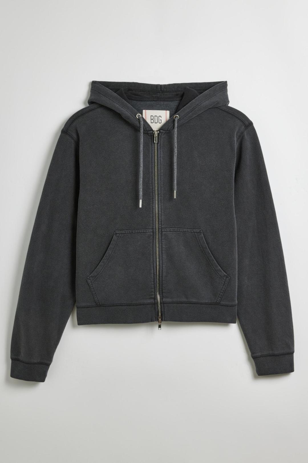 BDG Bonfire Cropped Full-Zip Hoodie Sweatshirt
