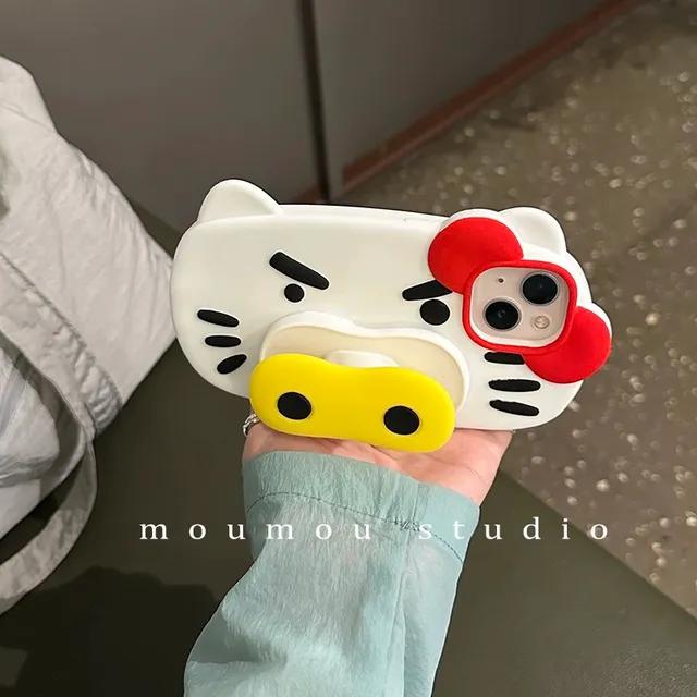 부리부리 돼지 고양이 거치대 범퍼케이스 유니크 특이한 14프로맥스 13프로맥스 12프로맥스 귀여운 키치 감성 레트로