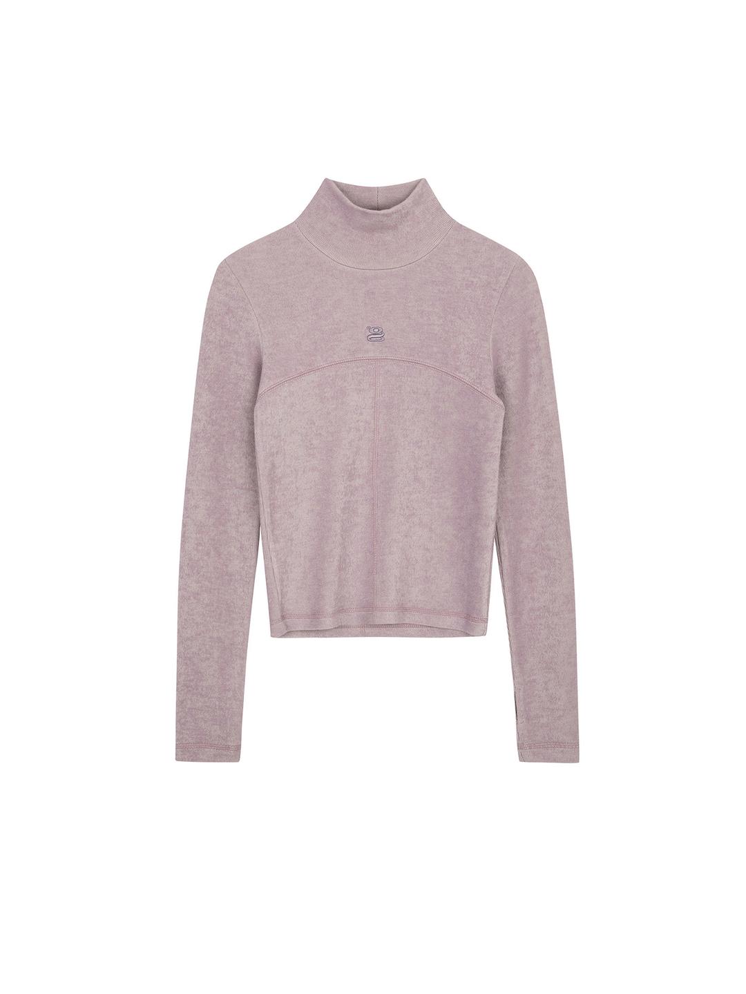 CURVE HIGH NECK LONG SLEEVE_PURPLE