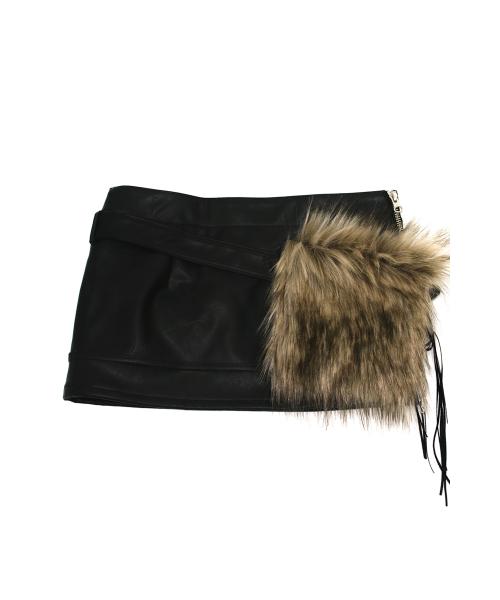 퍼 백 레더 스커트 001