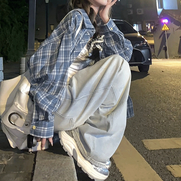 완스몰 [루즈핏/캐주얼] 클리오 체크 셔츠 남방