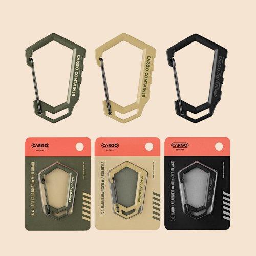 하드 카라비너-D, M size 20pcs (khaki/beige/black)