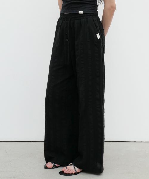 Twist Line Pants - Black