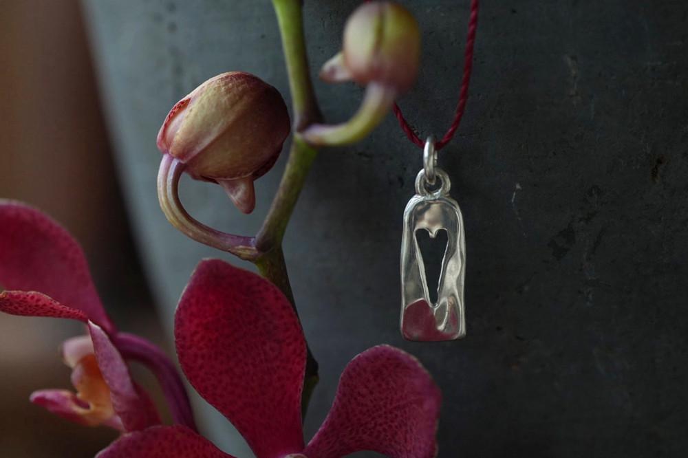 [마디타] Handmade heart punching necklace, 핸드메이드 하트 펀칭 목걸이