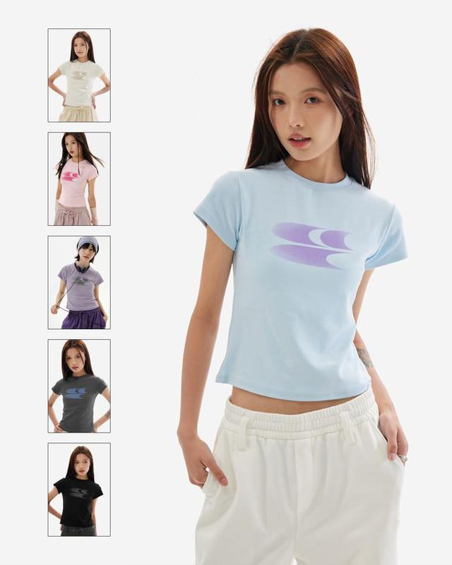 CRYINGCENTER 베이직 크롭 티셔츠 (6 컬러)