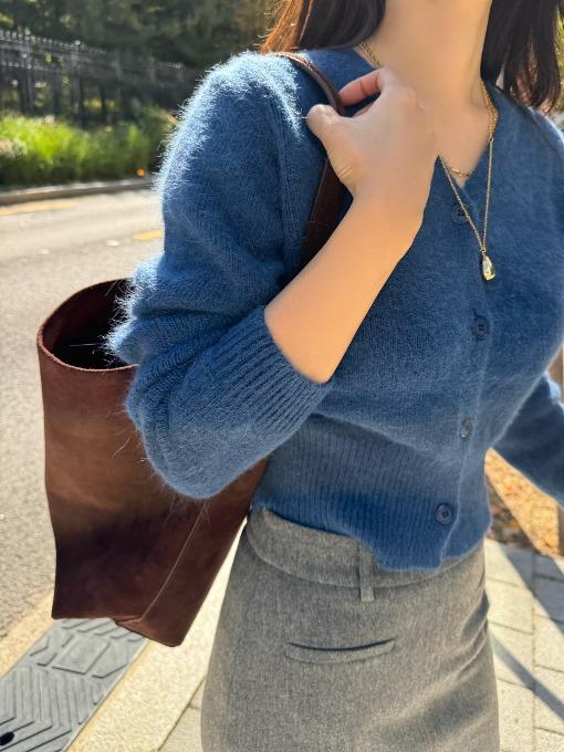 델보 앙고라 가디건 3color