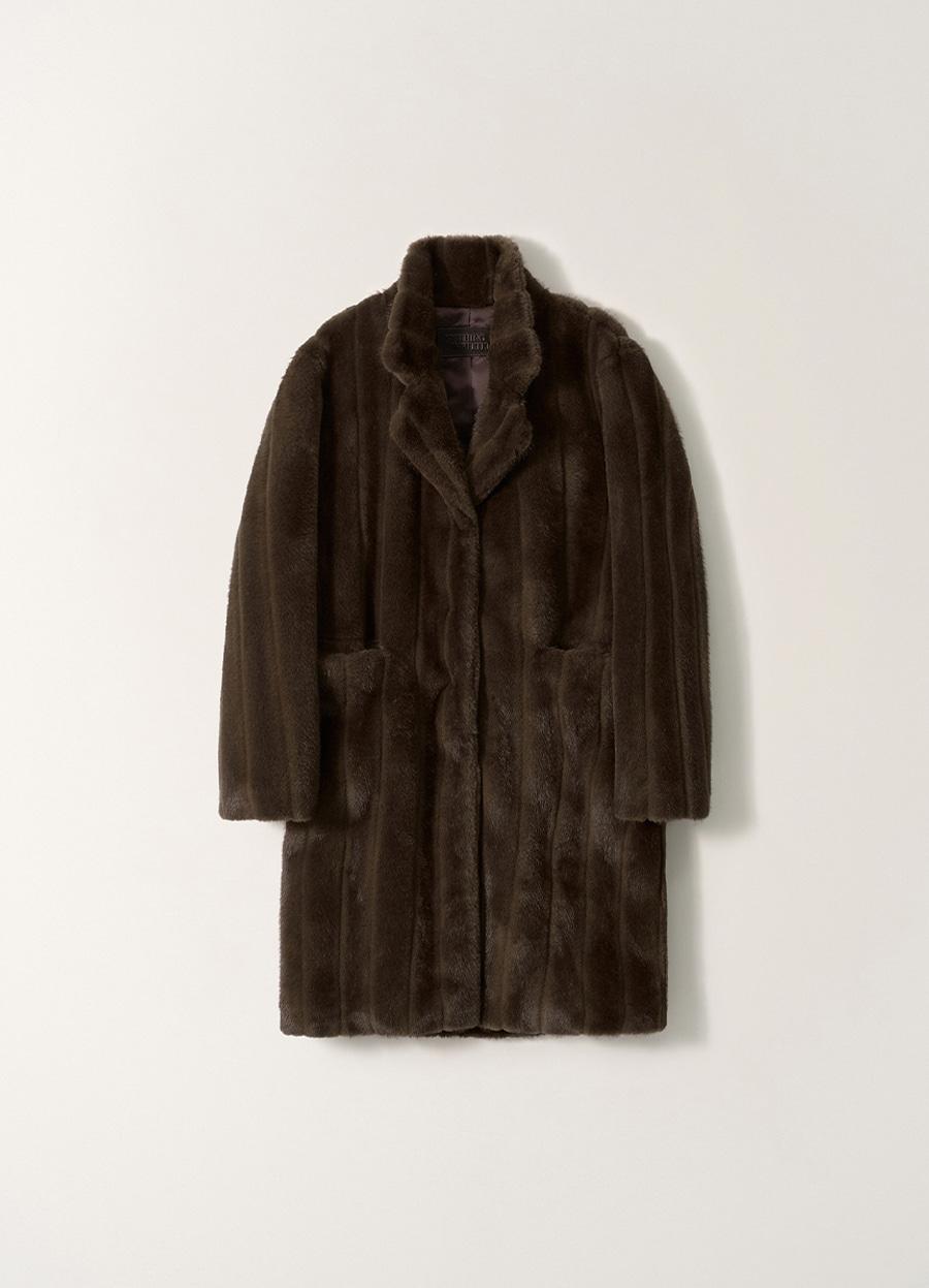 5TH / Misha faux fur coat (Brown)