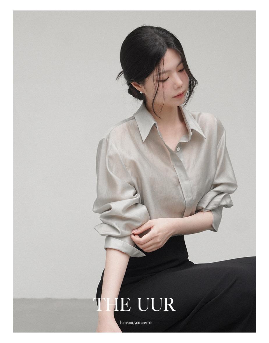 [7일소요] uur hidey shirt blouse [jade-green]