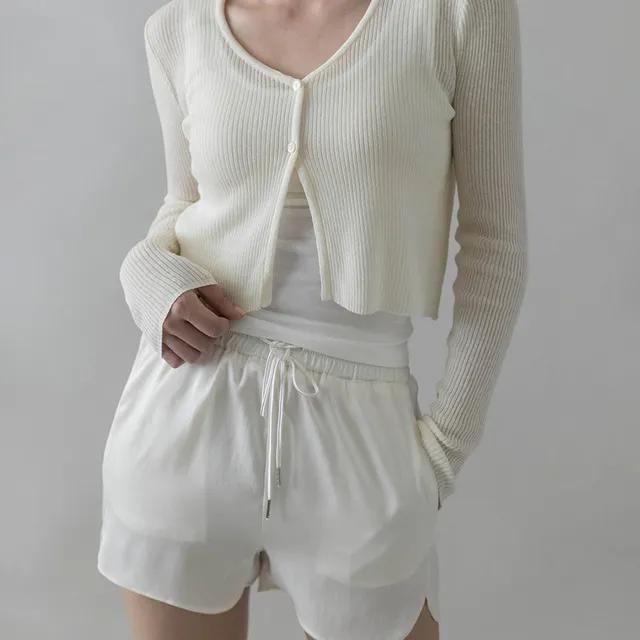 [천장돌파/당일출고] 투버튼 골지 크롭가디건