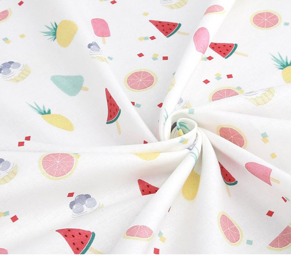 스윗스윗 아이스크림 / 과일무늬 원단 / OEKO-TEX 인증 원단 / DTP 원단 / 20수 / 반마기준