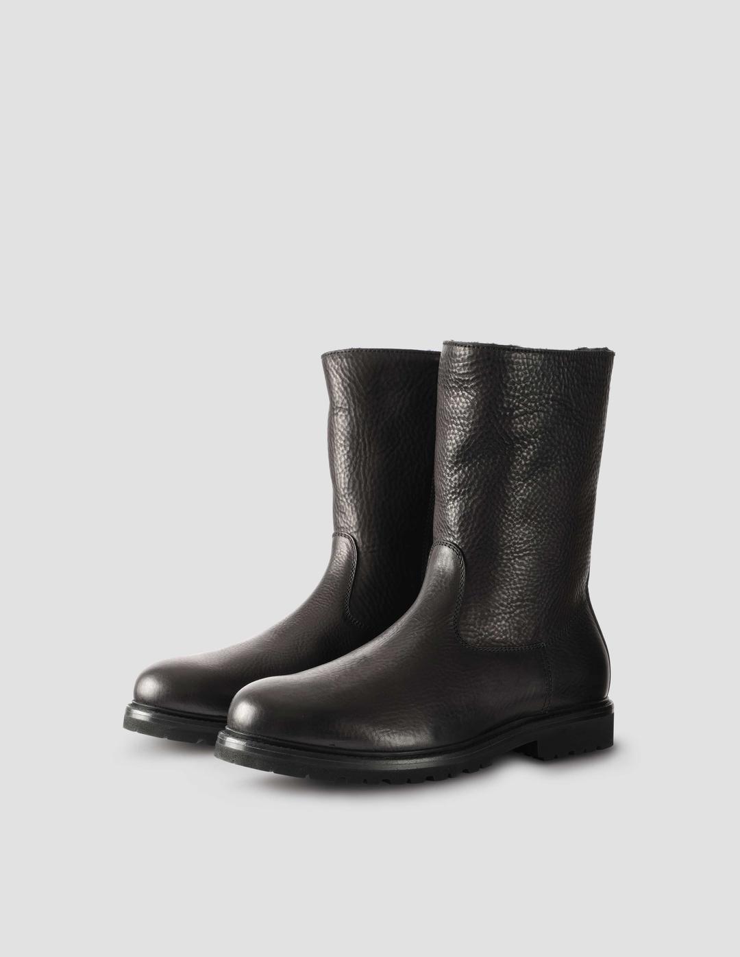 ZIP UP BOOT | LEATHER | BLACK