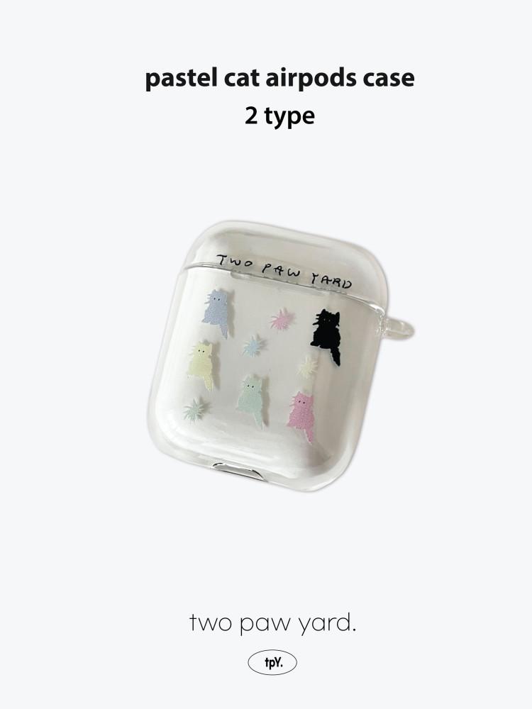 pastel cat airpods case / 2type
