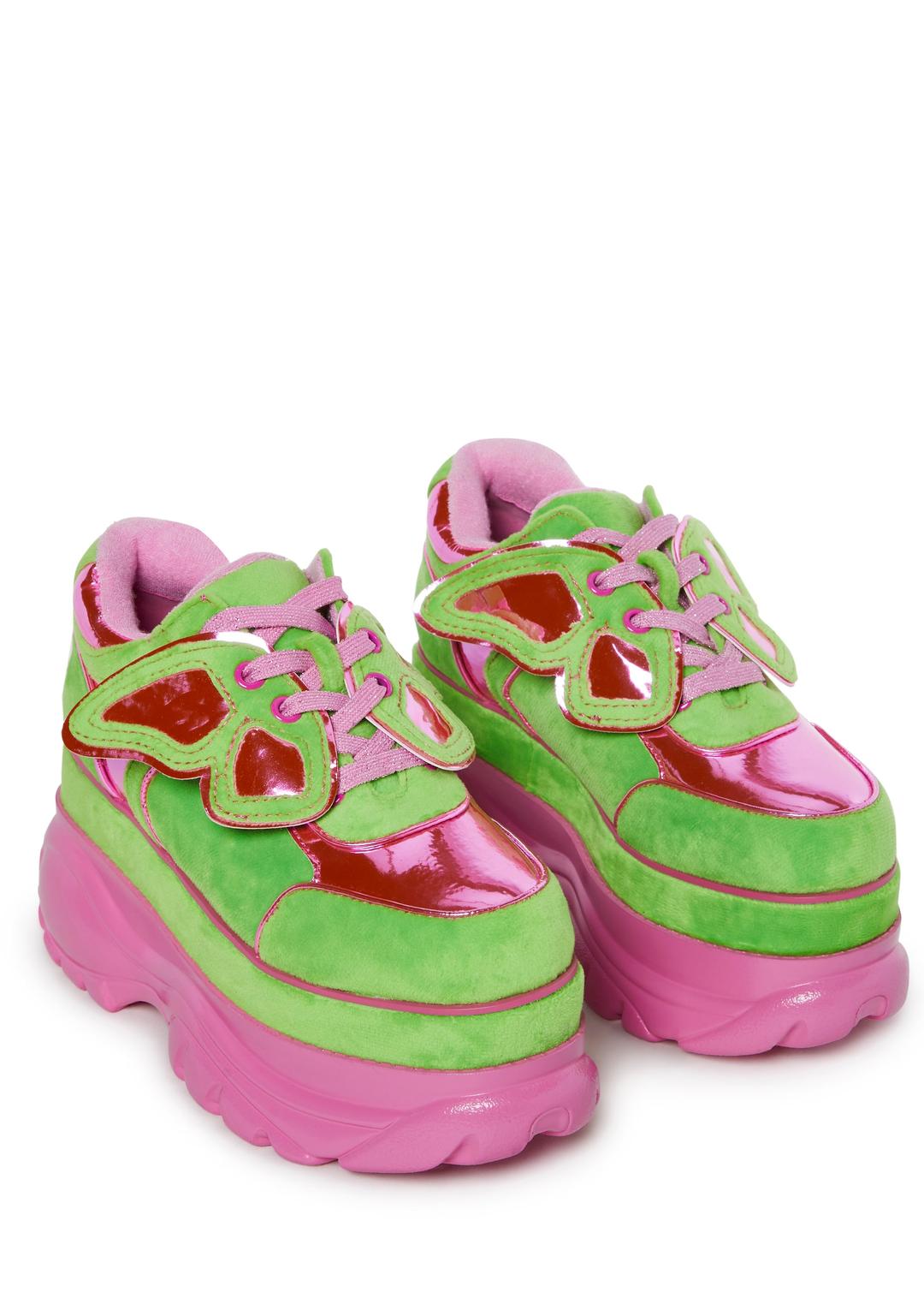 Groovy Butterfly Platform Sneakers - COLORBLOCK / US 5
