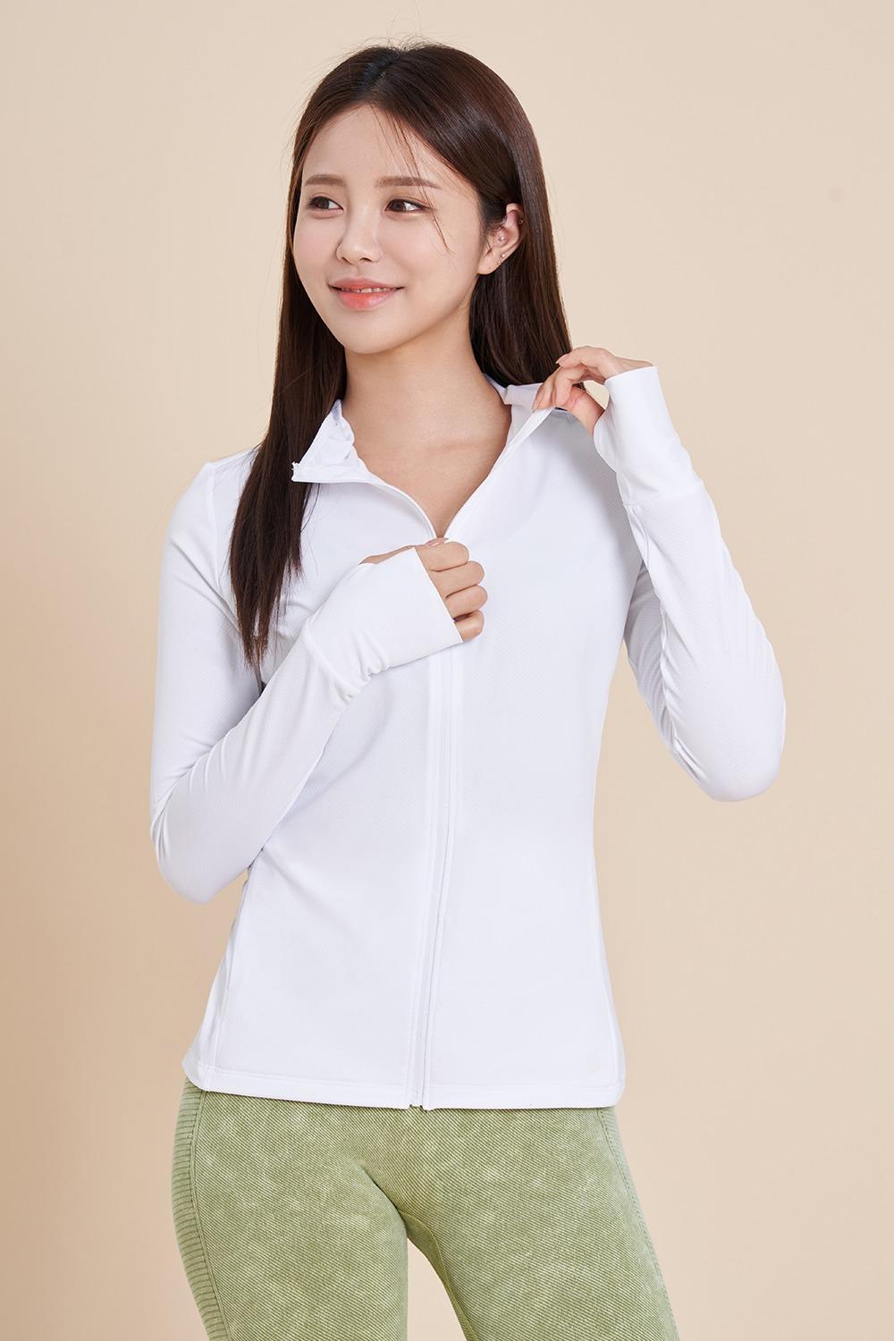 올데이 라이트 후드집업 화이트