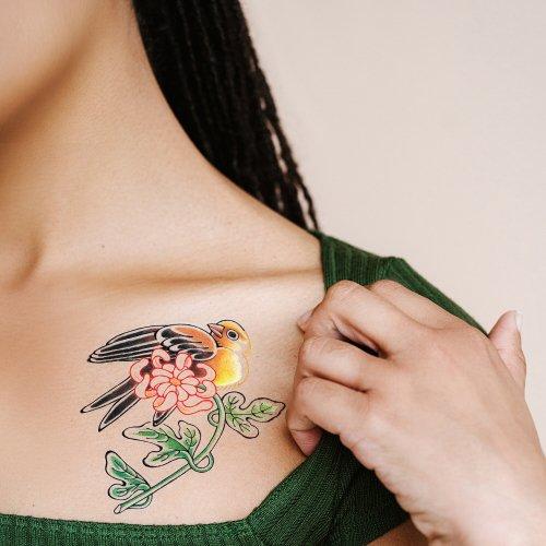 Noble Bird 타투스티커 페어 2매