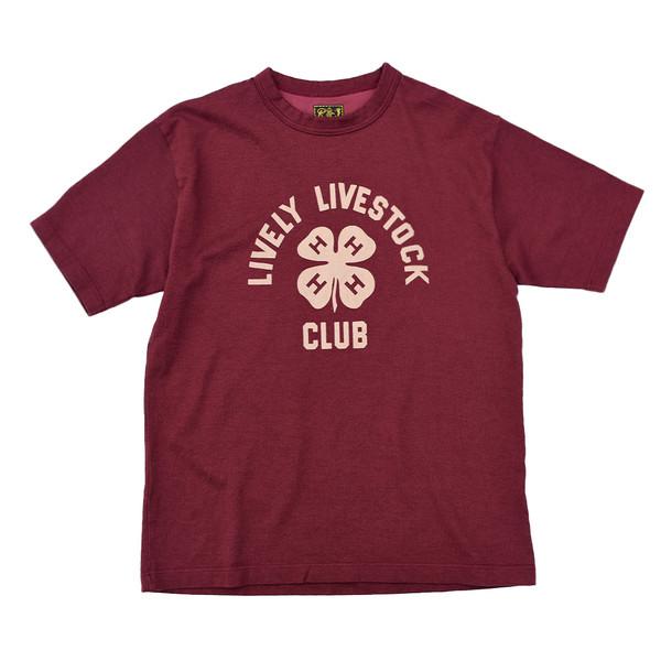 [ Lot.26827 ] C/R Athletic Tee / 4-H CLUB [Wine]