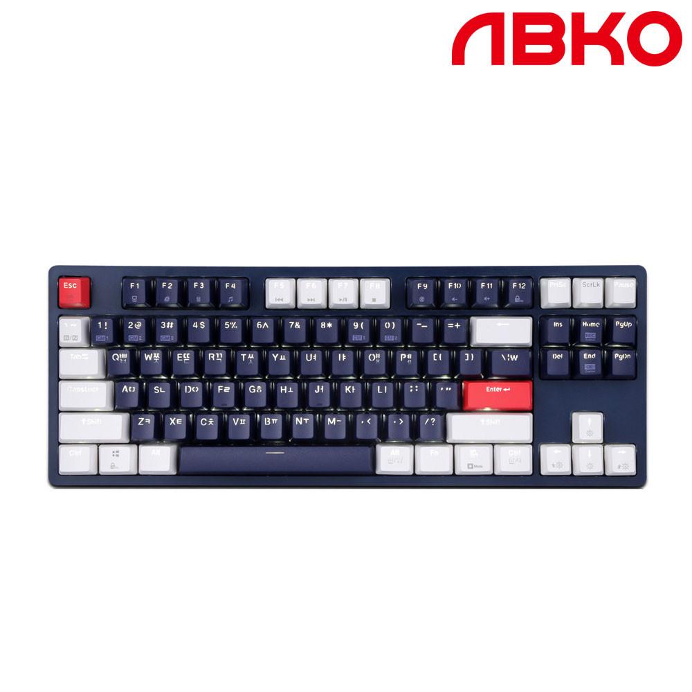 앱코 K611 텐키리스 카일광축 완전방수 축교환 게이밍 키보드 네이비 V2 리니어