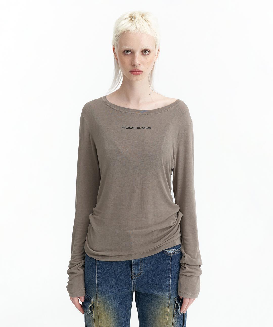 Basics Logo Mesh Top - Beige
