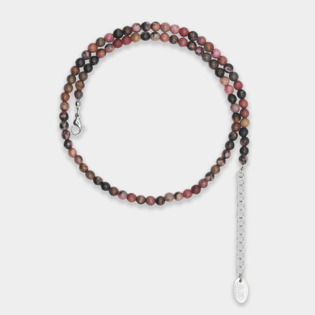 Pink Rhodonite Stone Necklace