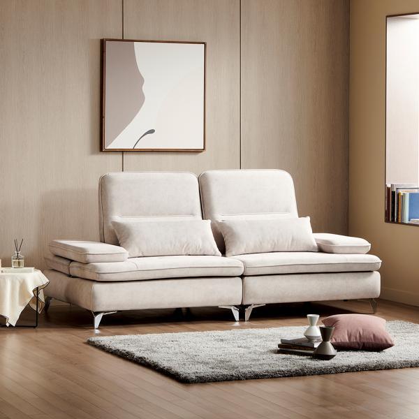 엠마 이지클린 조야원단 등받이조절 3.5인 소파 (쿠션포함) - 3color