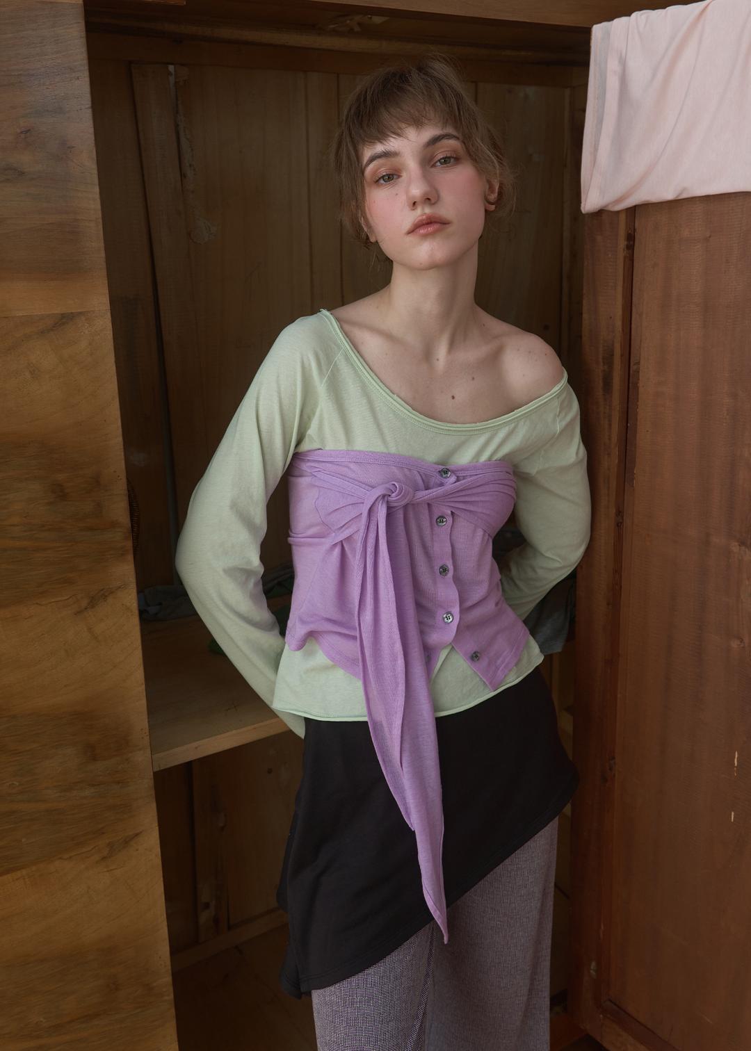[PISCESS] Knotted Tube Top_4Color