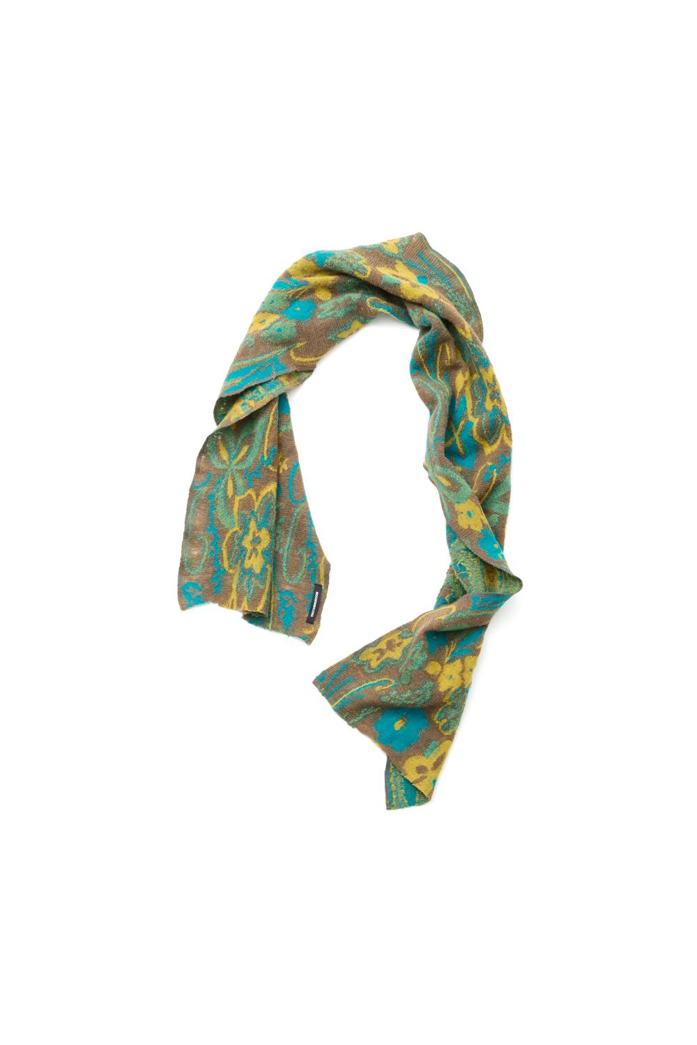 Floral Jacquard Muffler Yellow