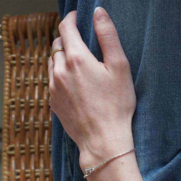 STRING ROPE CHAIN BRACELET SILVER