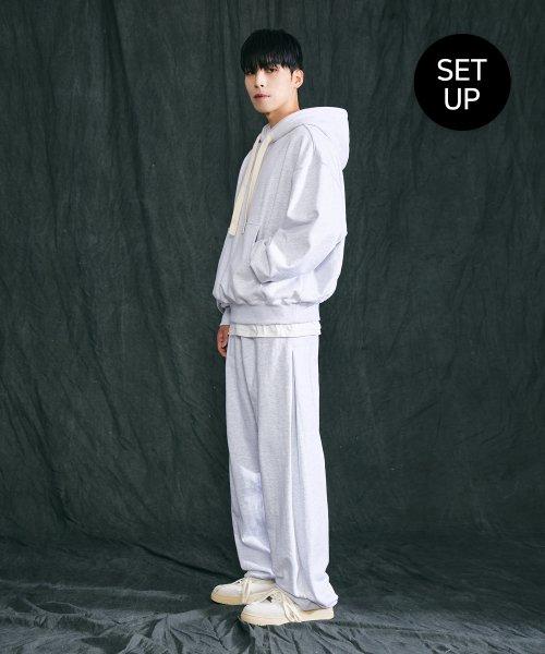 [SET] 헤비웨이트 벌룬 실루엣 후디 셋업_5color