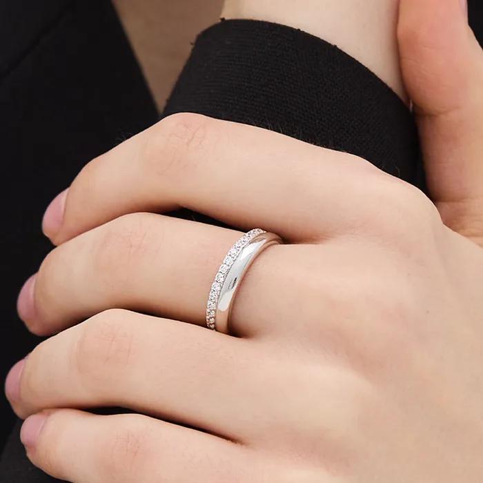 샴페인 풀문 실버(W) 듀오 샤인 반지 HL2R56221W9