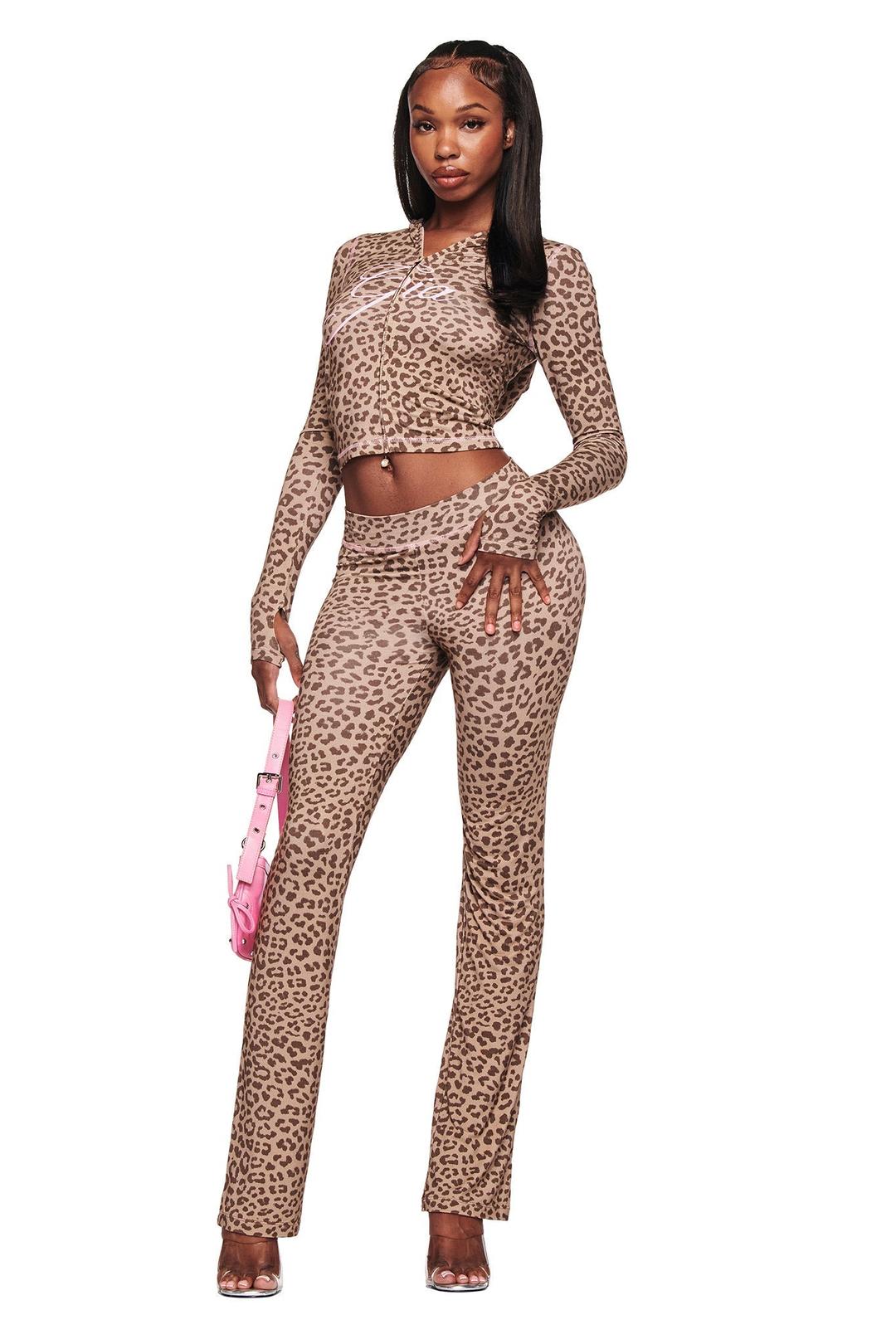 BLARE TRACKPANT - MOCHA LEOPARD