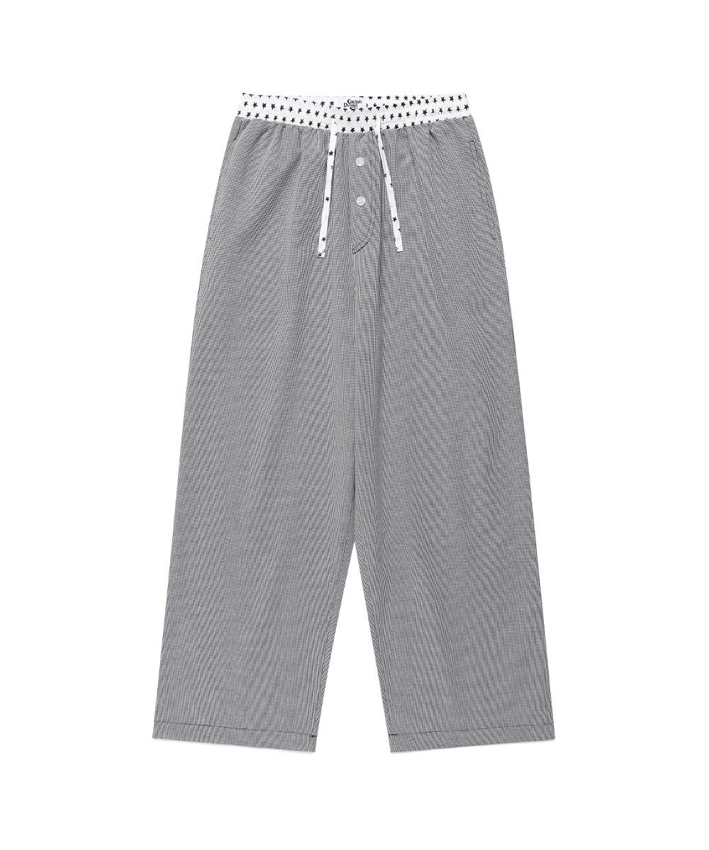 W CHECK LOUNGE PANTS[BLACK]