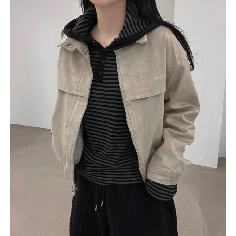 bourbon bomber jacket 버번 스웨이드 봄버 자켓 (3color)